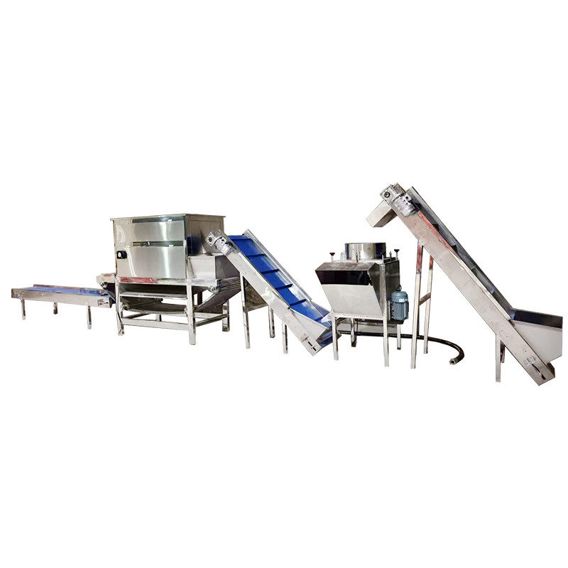 Garlic peeling production line
