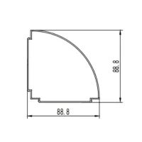 Corner aluminum profile