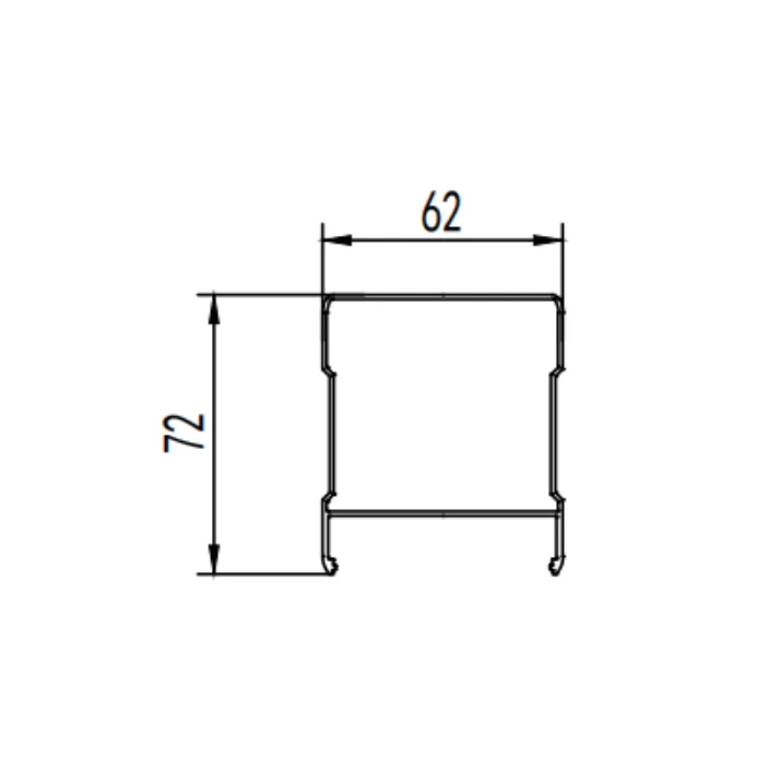 Stair handrail aluminum profile series