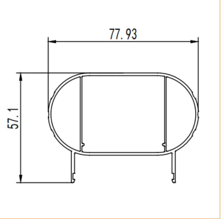 Stair handrail aluminum profile series
