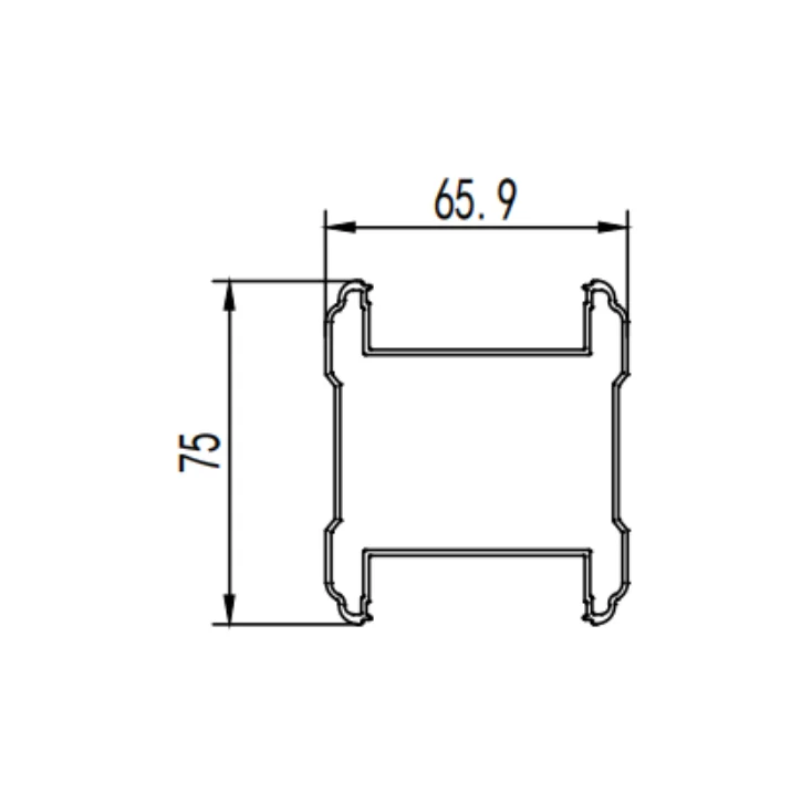 Stair handrail aluminum profile series