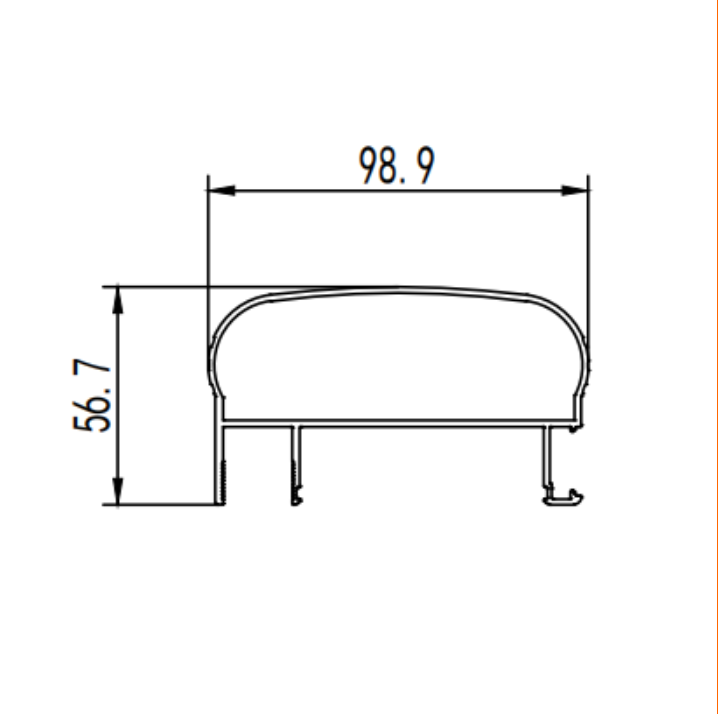 Stair handrail aluminum profile series