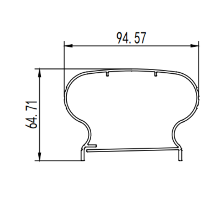 Stair handrail aluminum profile series