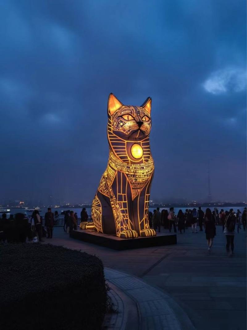 Glowing fiberglass sculpture