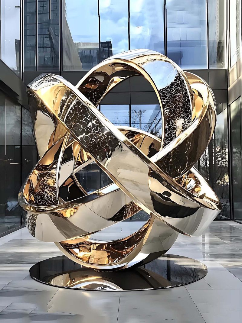 Abstract metal sculpture