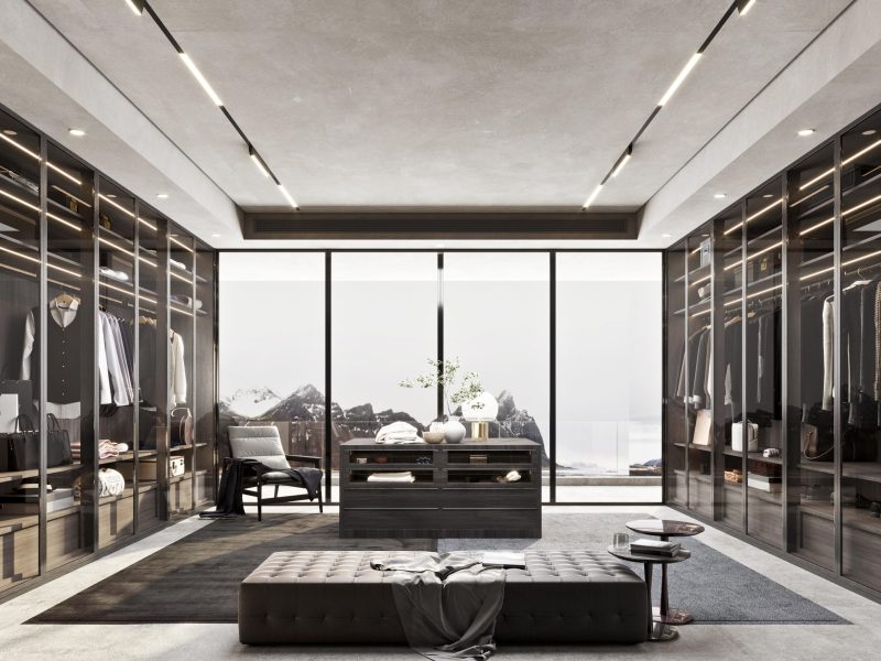 Parallel fully enclosed wardrobe