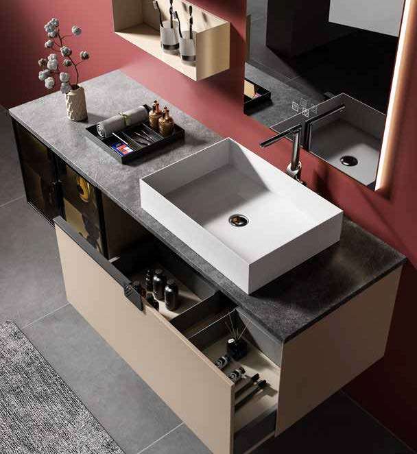 Above counter basin vanity