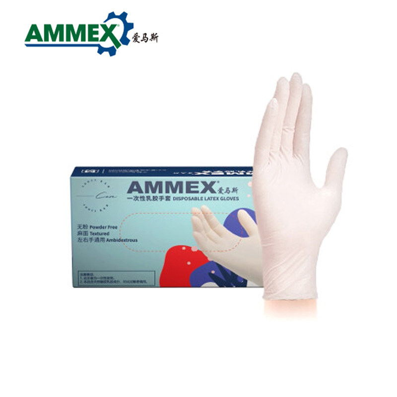 Ammex一次性乳胶手套(经济型) TLFT44100
