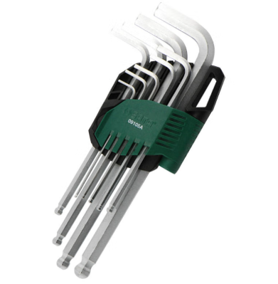 世达 9件铬钒钢加长球头内六角扳手组套1.5-10mm；09105A