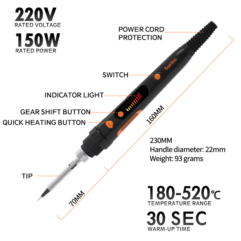 【TL67】150W Electric Soldering Iron 18-piece Set