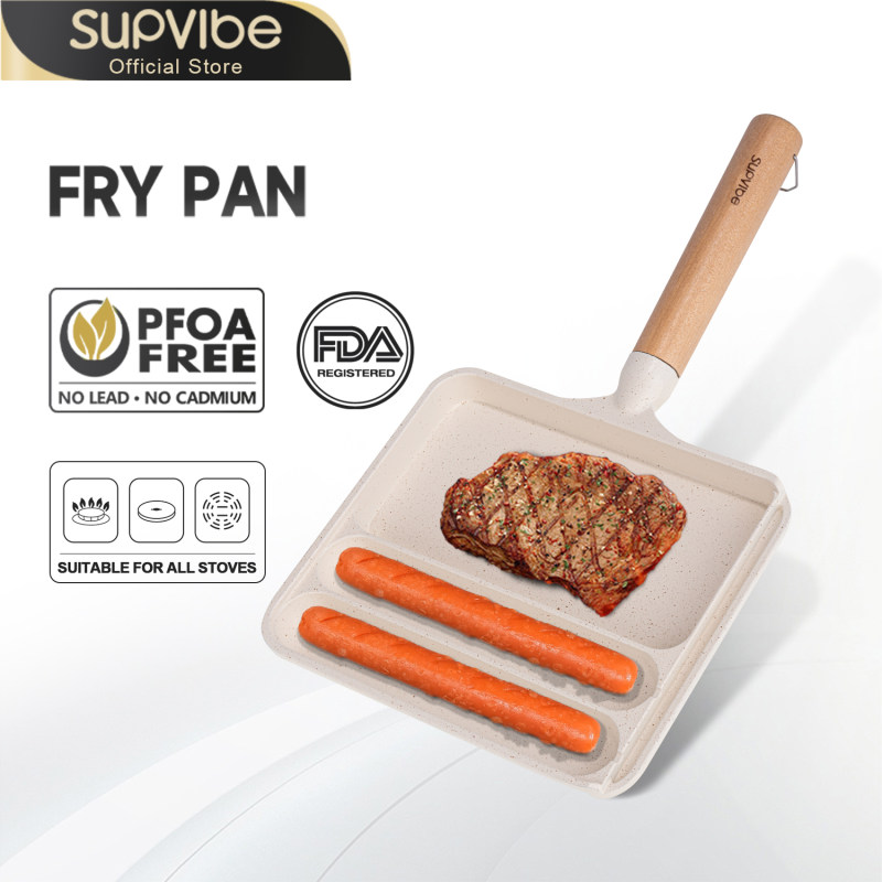 【SVB101】Multi-Functional Sausage Frying Pan with Double Base