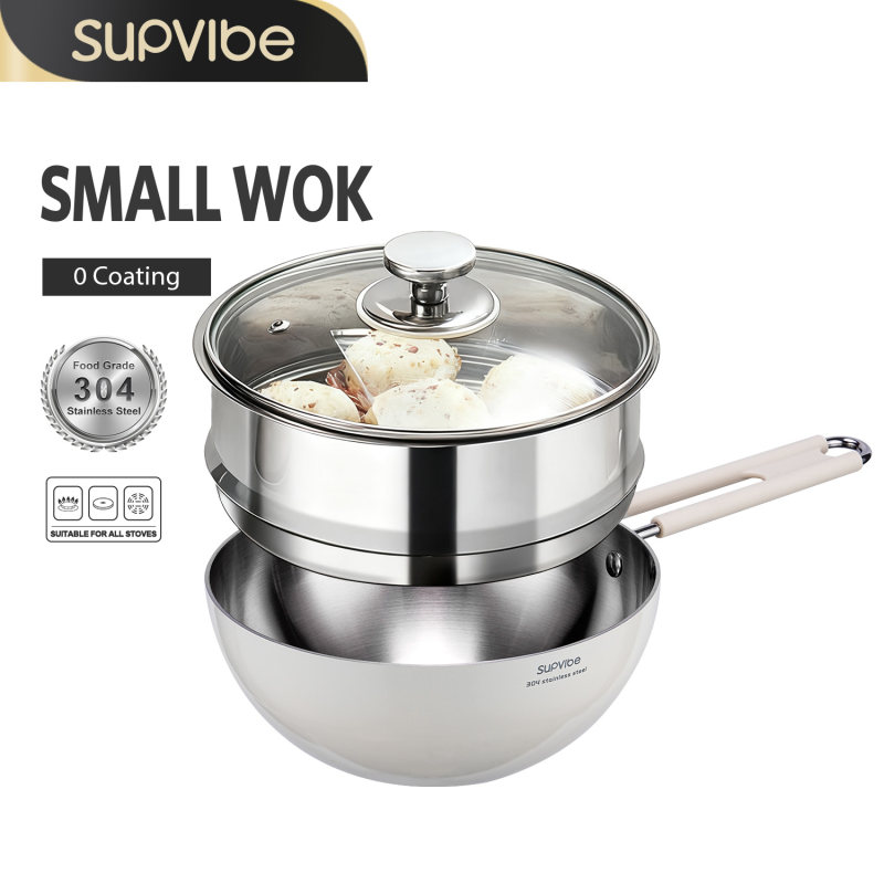 【SVB151】Stainless Steel Small White Pot (304 Three-Layer Steel)