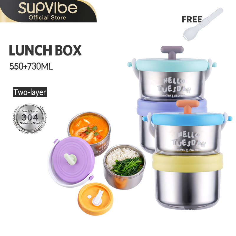 【SVB302】304 Stainless Steel Multi-Layer Compartments Bento Box