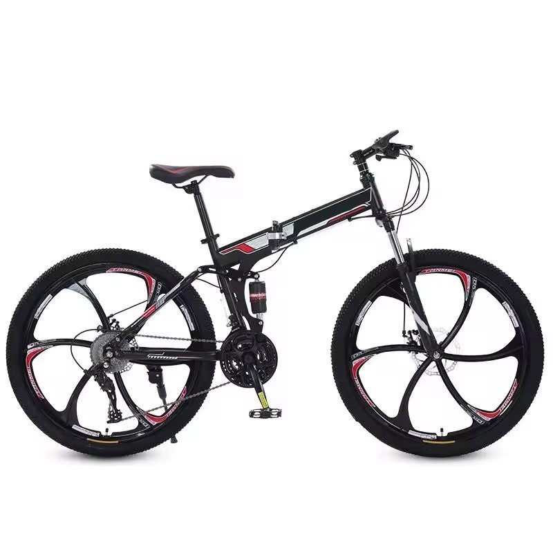 Wholesale 21-Speed Foldable Mountain Bike Bicycle 26/24 MTB Adult Men's Folding Mountain Bike