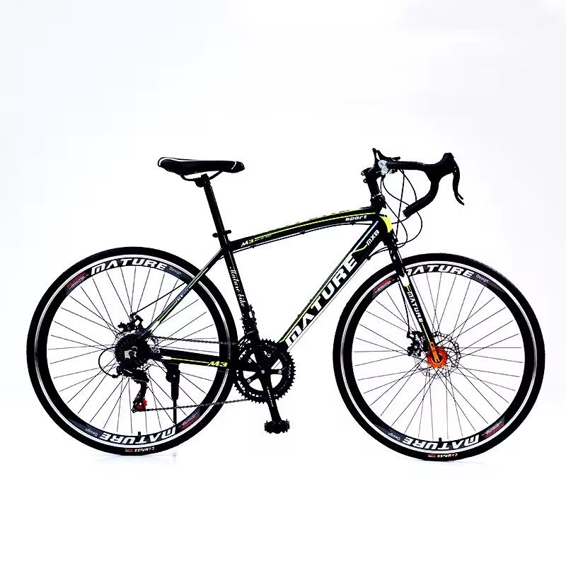 700C All-Aluminum 21-Speed Steel Shift Bicycle Dual Disc Brake Road Racing Bike
