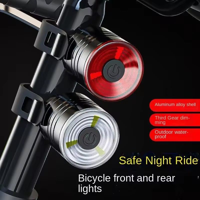 Cheap bicycle taillights, aluminum alloy helmets, night riding warning, mountain bike LED headlights, taillights