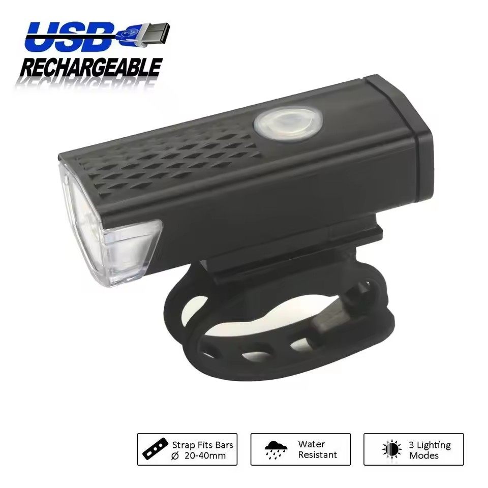 High quality USB rechargeable LED bicycle light set, waterproof bicycle rear and front taillights