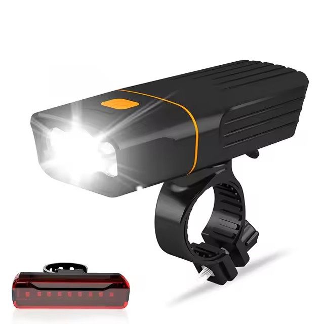 Bicycle charging taillights with high brightness and convenient LED helmet warning lights