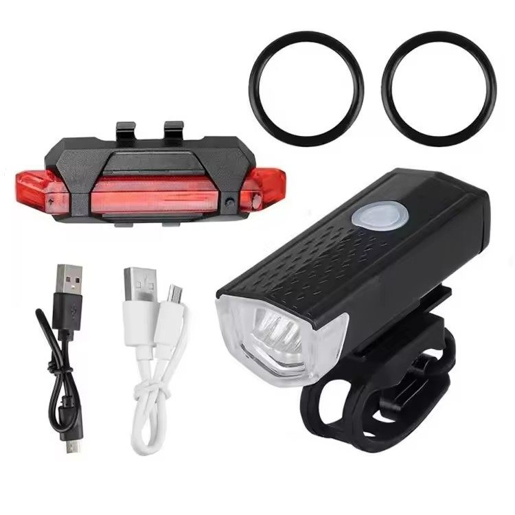 Factory hot selling USB rechargeable LED bicycle light waterproof mountain bike headlight with ABS material power supply