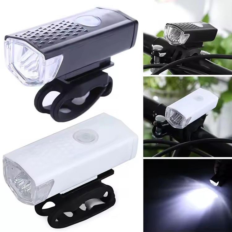 Wholesale USB rechargeable LED bicycle lights, waterproof mountain bike headlights, with ABS material power supply