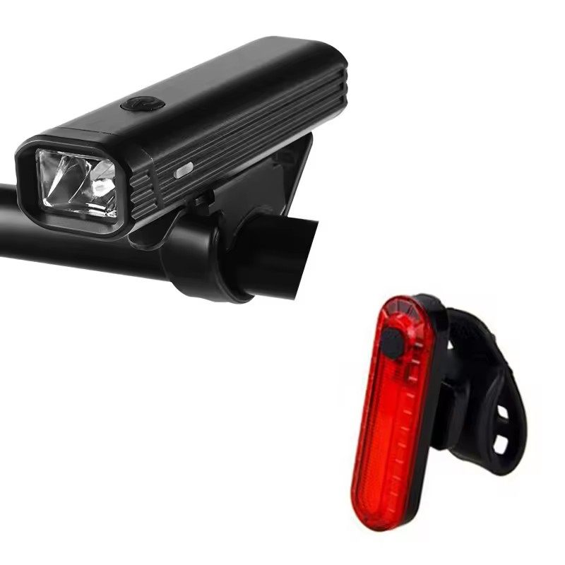 Aluminum Alloy Headlight for Mountain Bikes, 400mm USB Rechargeable Bike Light for Night Cycling with Anti-Glare