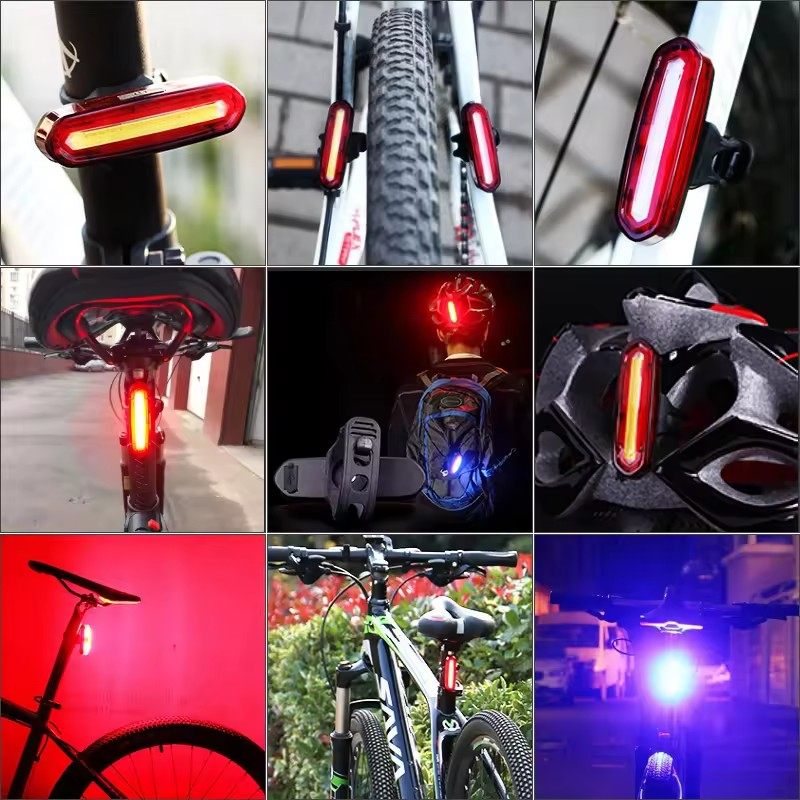 Hot selling mountain bike USB charging bike tail light super bright mountain bike tail light