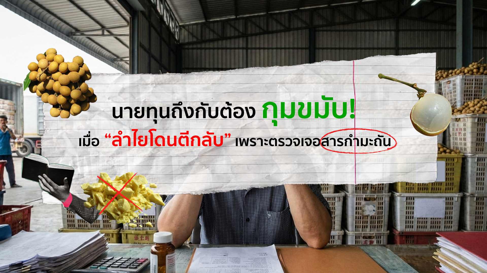 นายทุนถึงกับต้องกุมขมับ เมื่อ “ลำไยโดนตีกลับ” เพราะตรวจเจอสารกำมะถัน
