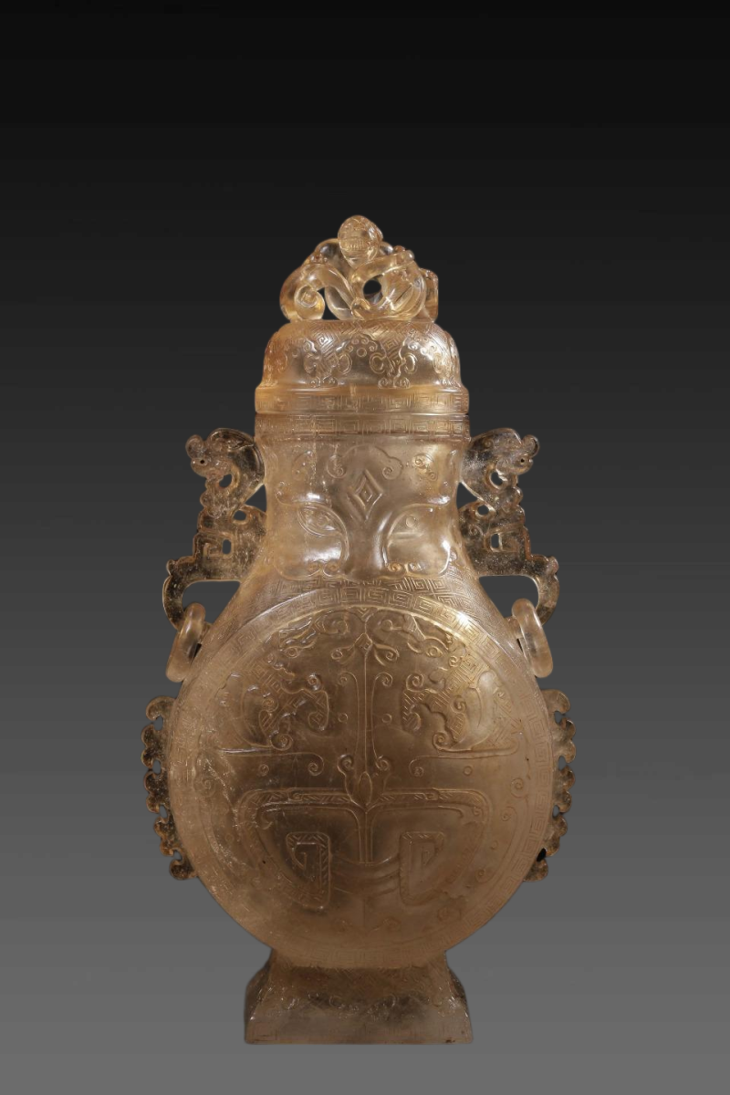 水晶博古纹宝瓶