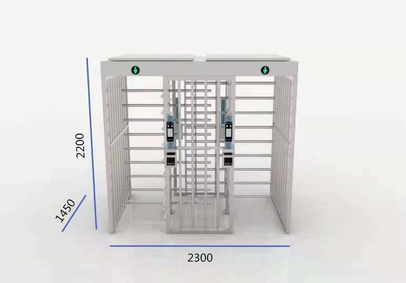 双通道方顶90度全高转闸