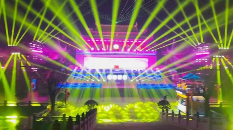 光汇灯光助力山东临清万源风景区！专业照明设备点亮夜游体验