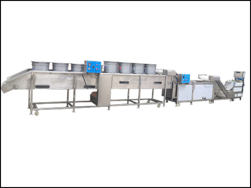 Automatic continuous air dryer for cleaning fruits and vegetables