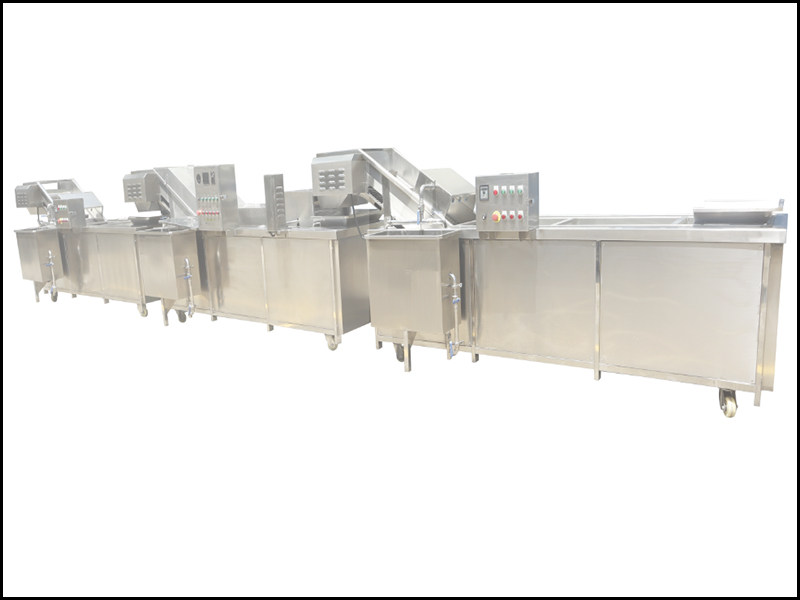 Meat cutting wash pre - cooking line