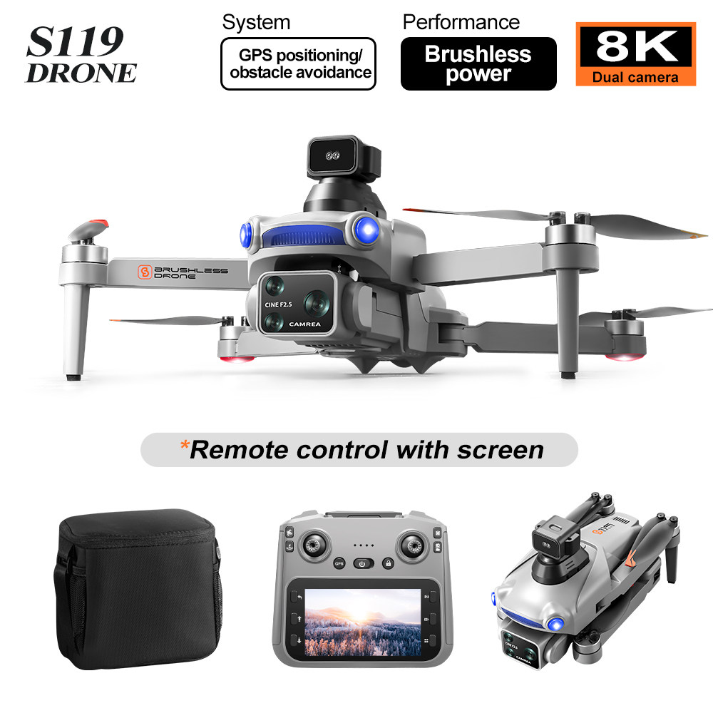 5G Drone Model S119 Drone remote control with screen