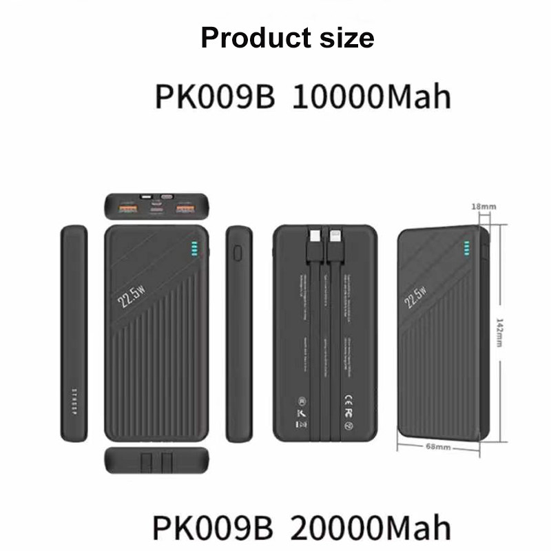 PK009 Power bank with charging cable 10000mAh 22.5W