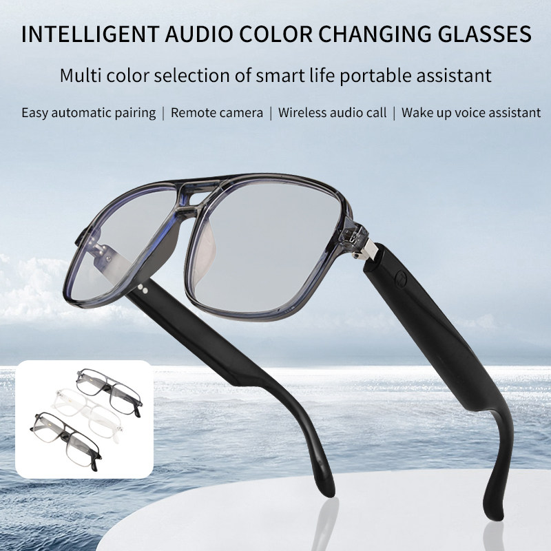 GS10 Double beam Smart glasses Transparent color changing lenses
