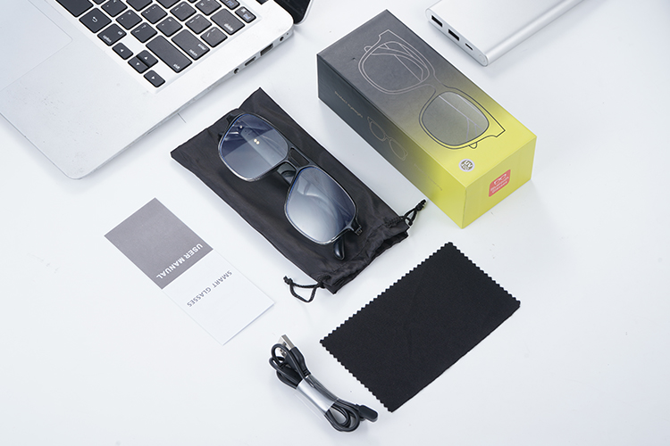 GS10 Double beam Smart glasses Transparent color changing lenses