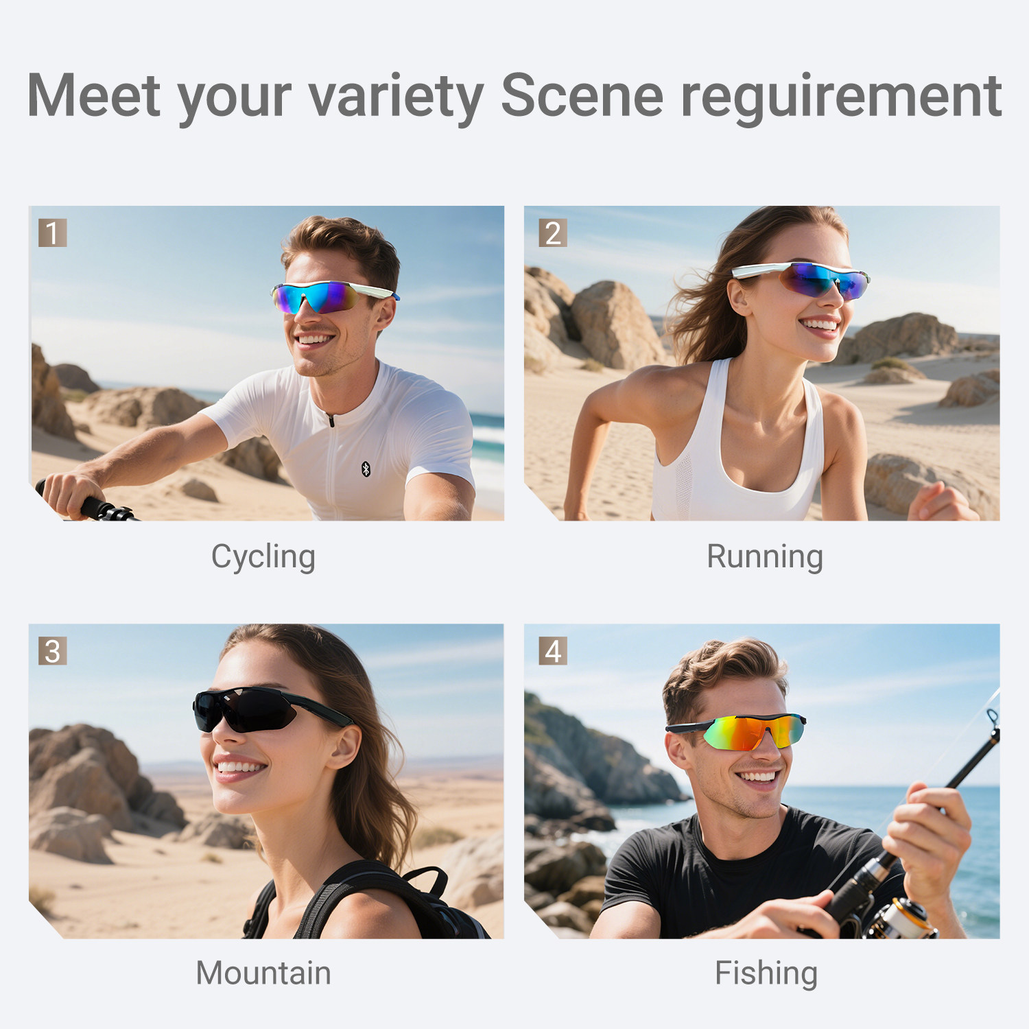 QY-Pro3 UV400 Cool Fashions smart sunglasses with Ai voice assistant