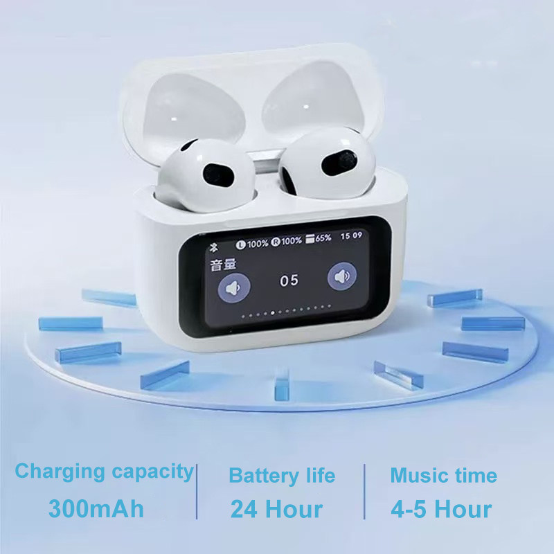 Factory Price Bluetooth Earphone with Touch Screen for iPhone Huawei Vivo Mobile Phones TWS Non-Noise Cancelling Headphones