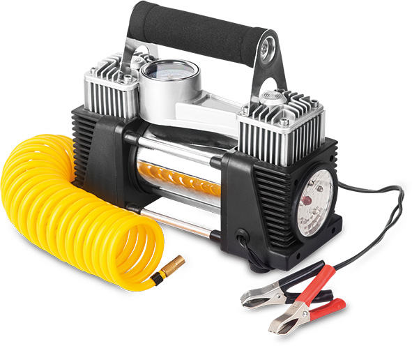 MSAC001 Auto Spare Part Electric Air Compressor And Pipe Double Cylinder 12v Dc Car Tyre air Compressor