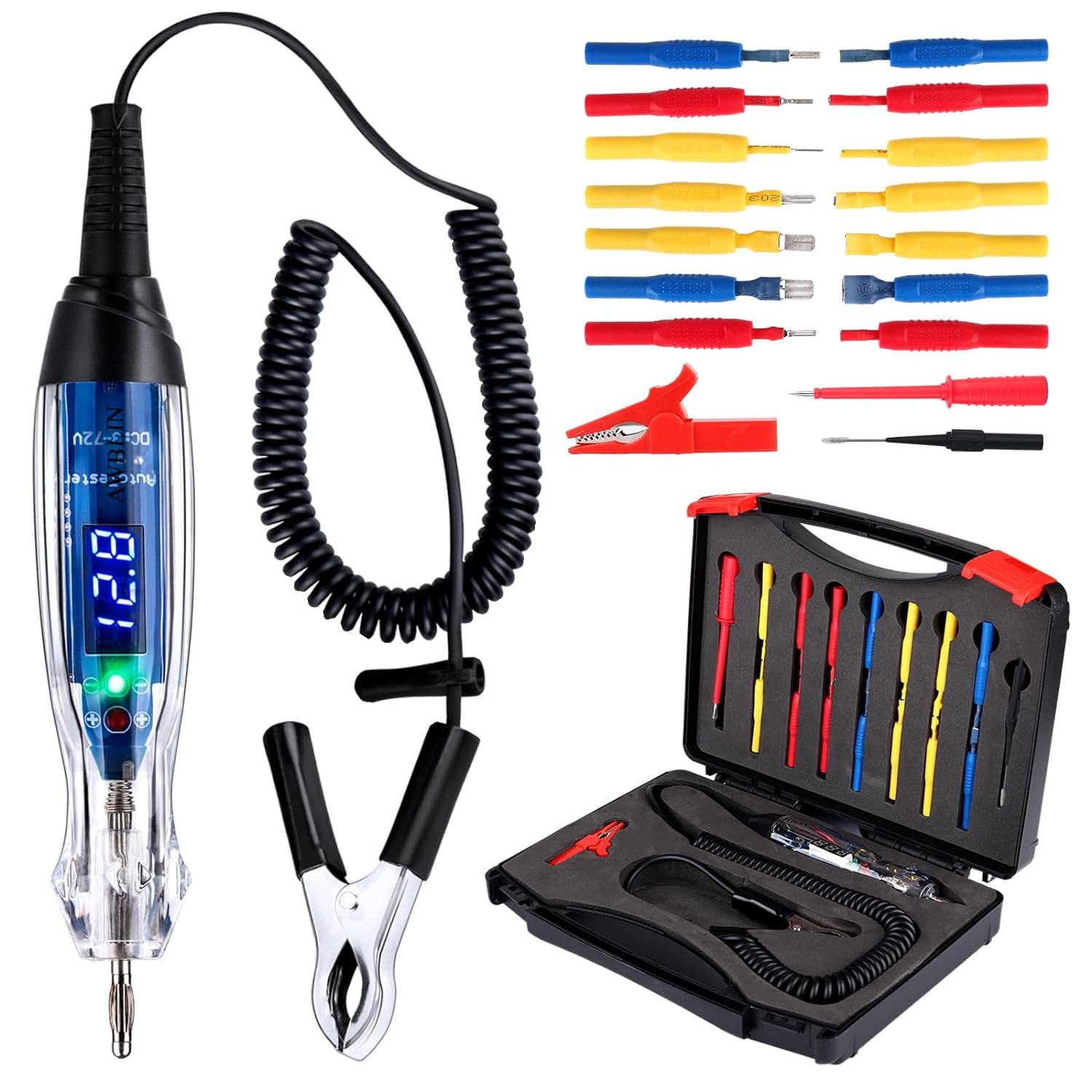 Automotive Test Light 3-60V DC Digital LED Circuit Tester, Heavy Duty ...