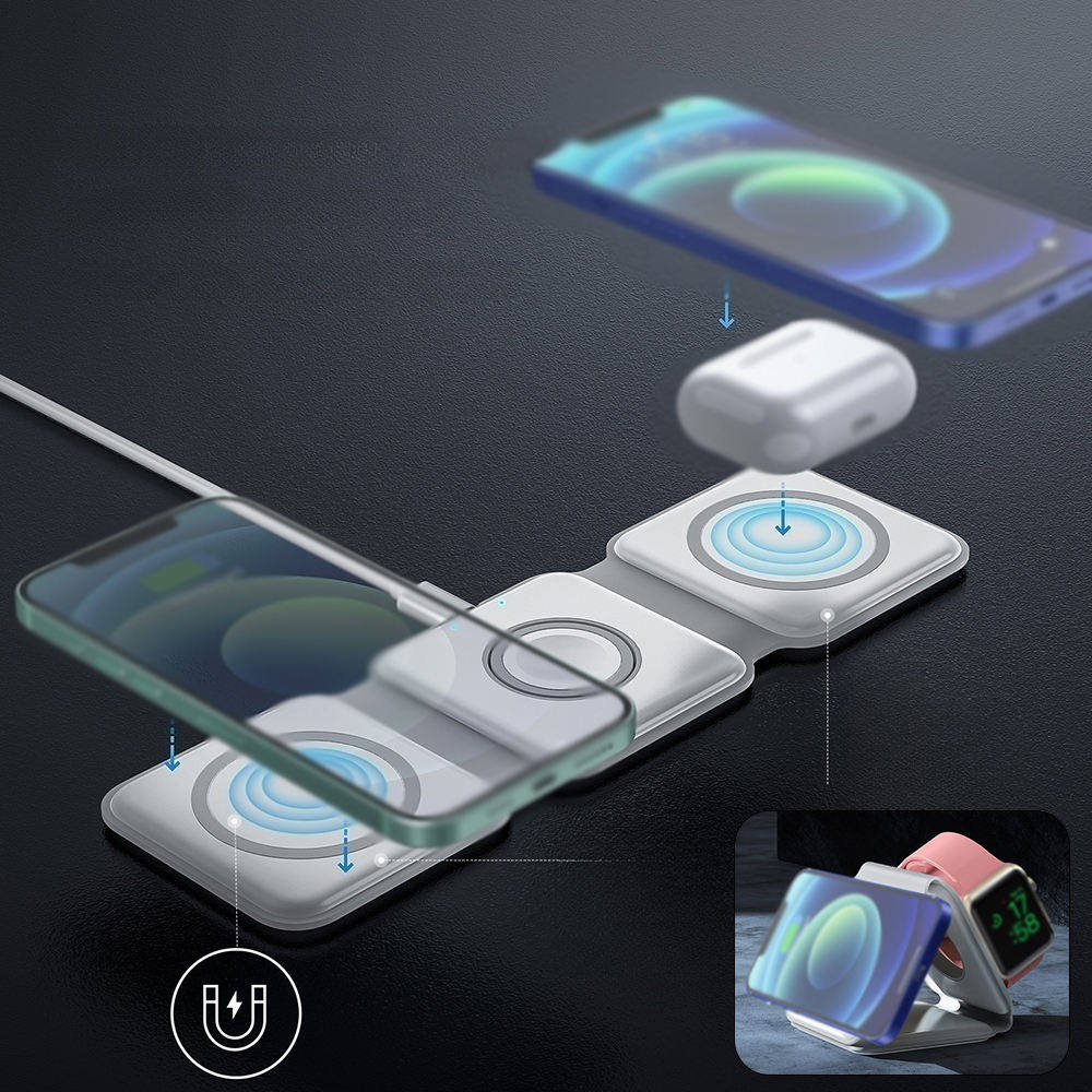 3 in 1 Foldable Magnetic Wireless Charger