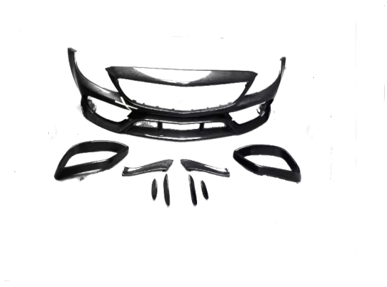 MKBP001 New Custom Car BUMPER Kit for W205 C63 Two Door Full Carbon Fiber Front Bumper Bolt-On Ready-made Body Kit
