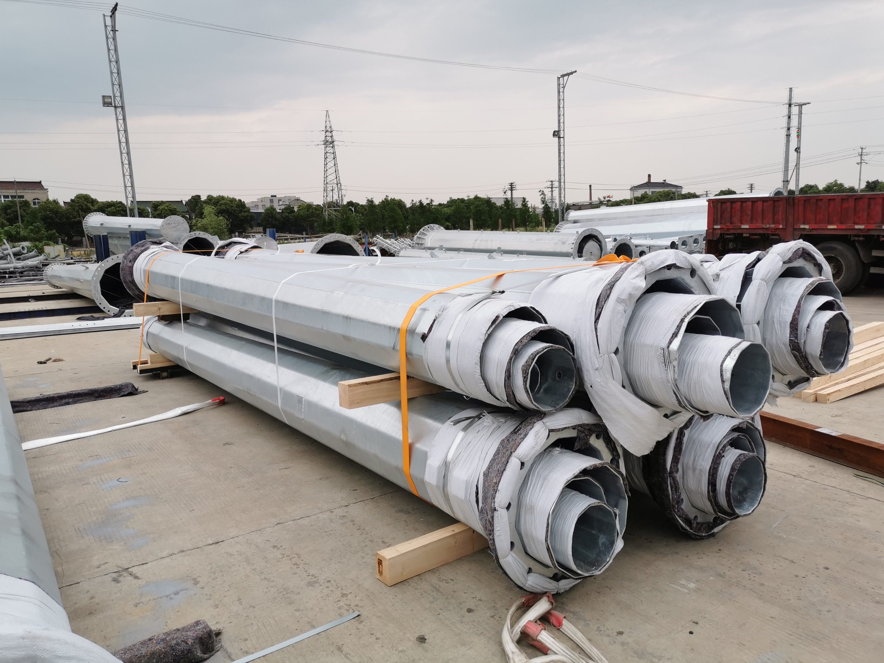 South American steel pipe pole