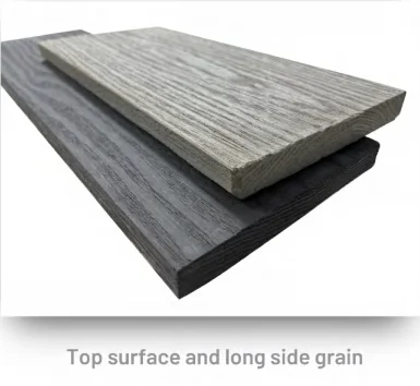 Top surface and long side grain of Regalboard