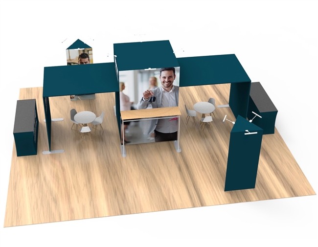 20x30ft tension fabric exhibition stand