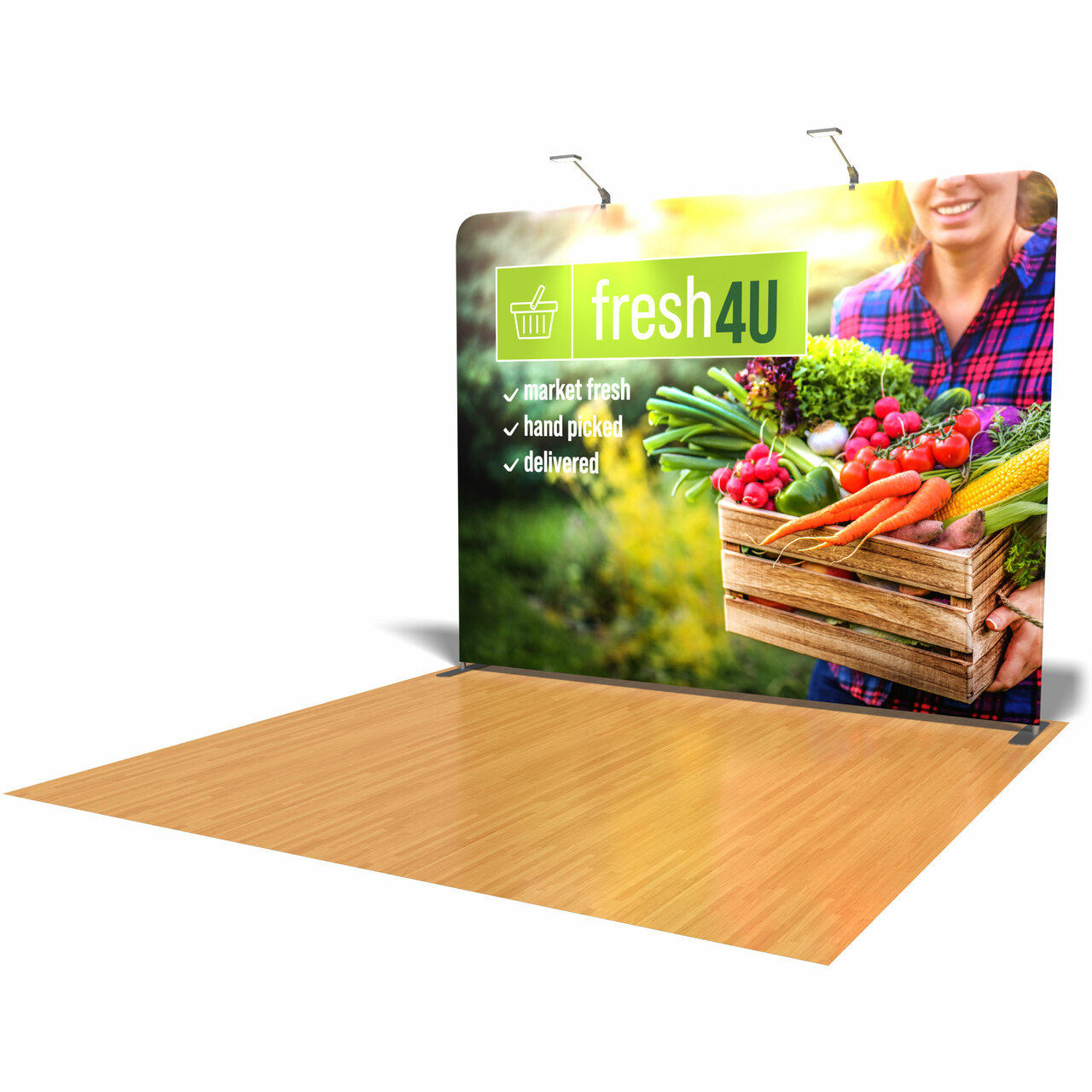 10x10ft straight fabric backdrop stand