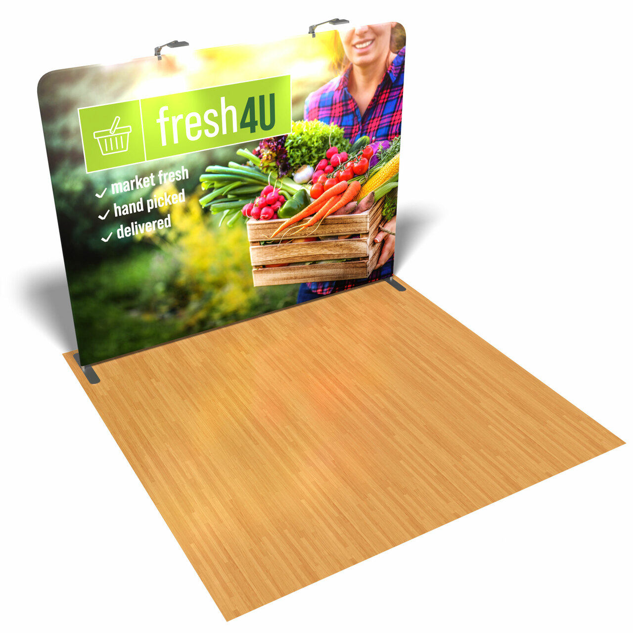 10x10ft straight fabric backdrop stand