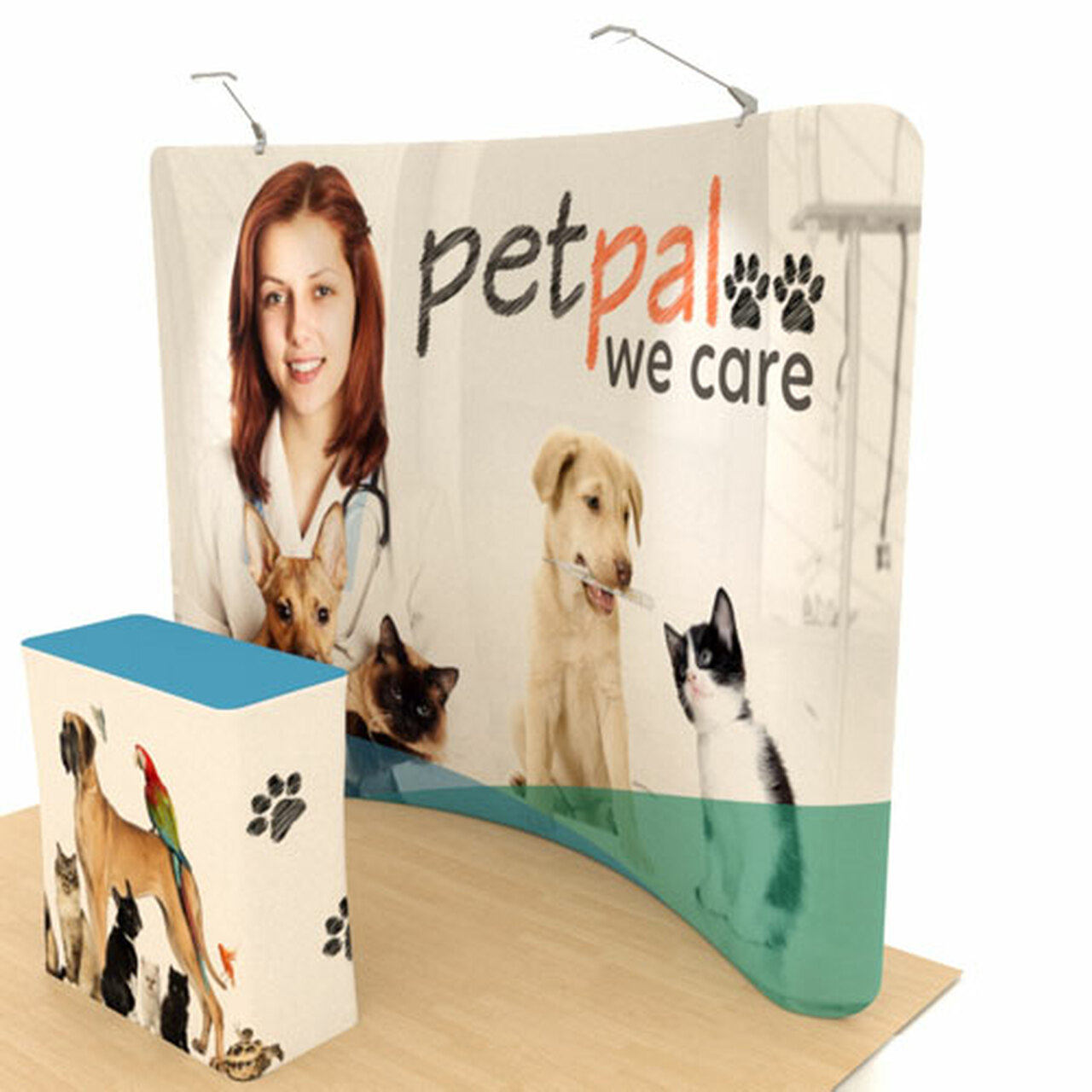 10x10ft curved fabric backdrop stand