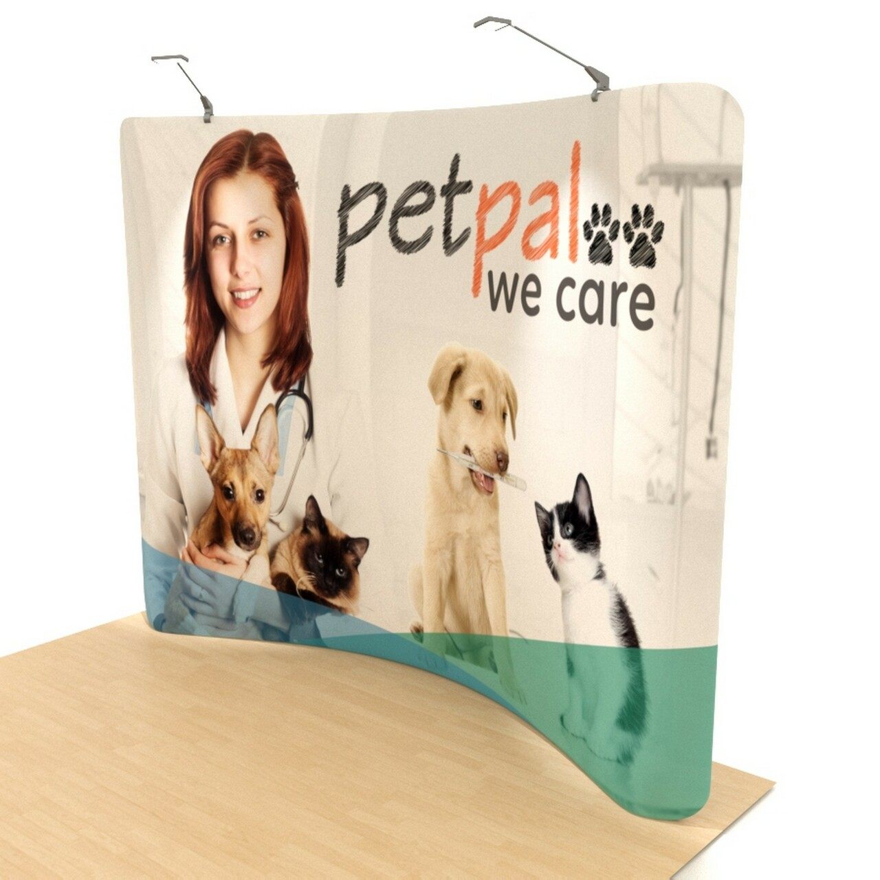 10x10ft curved fabric backdrop stand