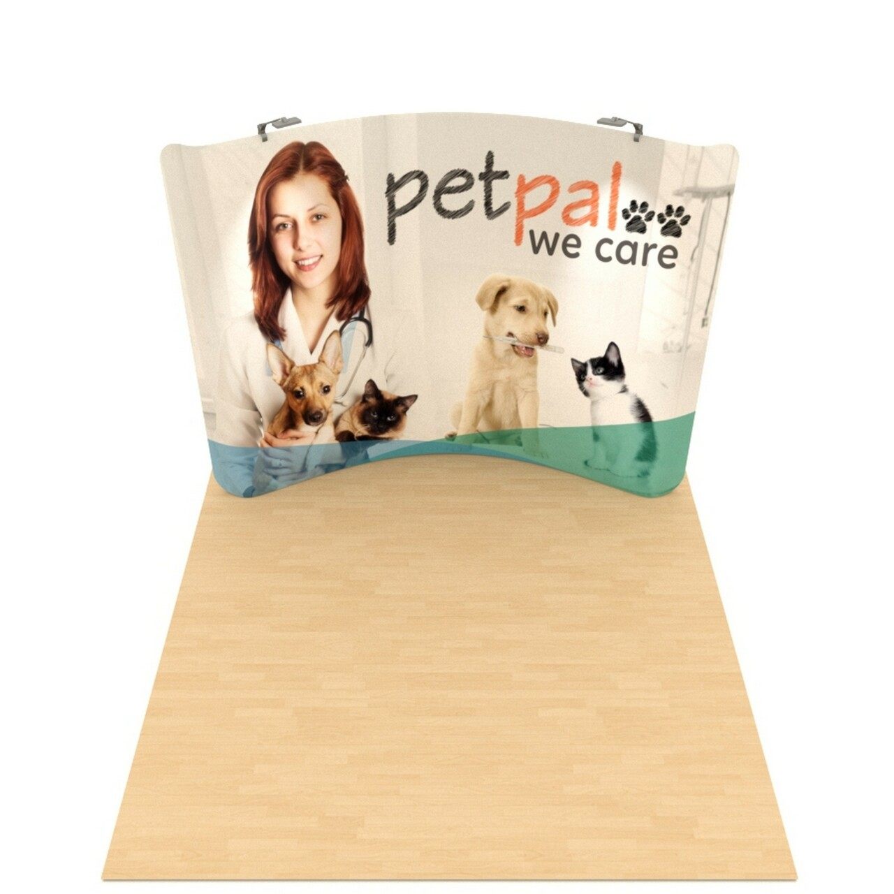 10x10ft curved fabric backdrop stand